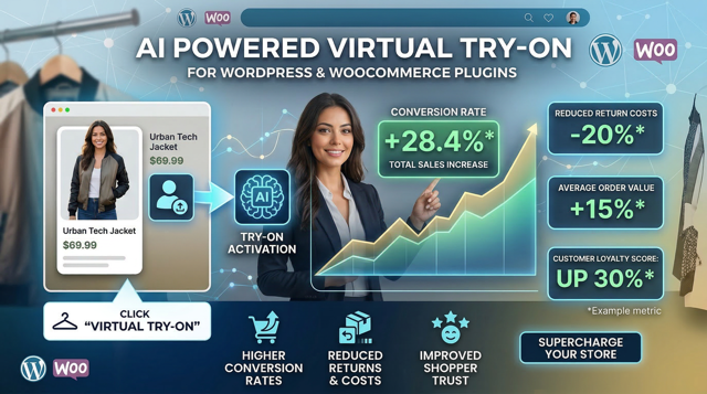 Virtuelle Kleideranprobe mit KI im WooCommerce-Shop zur Steigerung der Conversion-Rate